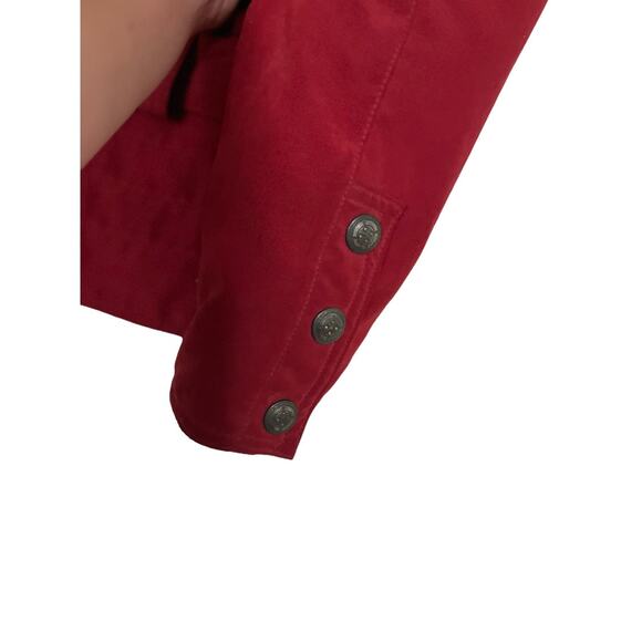 Nils Skiwear Womens Red Faux Fur Collar Belted Ski Jacket Size 10 Petite - Picture 4 of 10